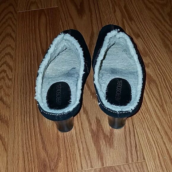 Aerosoles black leather mules Sz.6.5 EUC - Picture 4 of 7